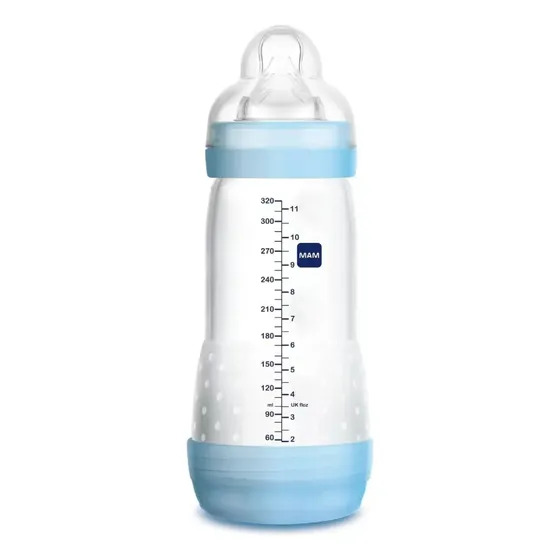 Mamadeira MAM Easy Start 320 ml anticólica azul com animais
