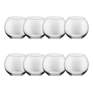 Florero Pecera 6 Optica Vidrio 11x12 Cm ( 8 Pzs ) Florero Pecera 6 Optica Vidrio 11x12 Cm ( 8 Pzs )