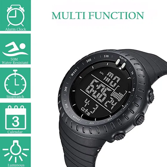 Reloj Digital Deportivo Para Hombre Palada, Resistente Al Ag