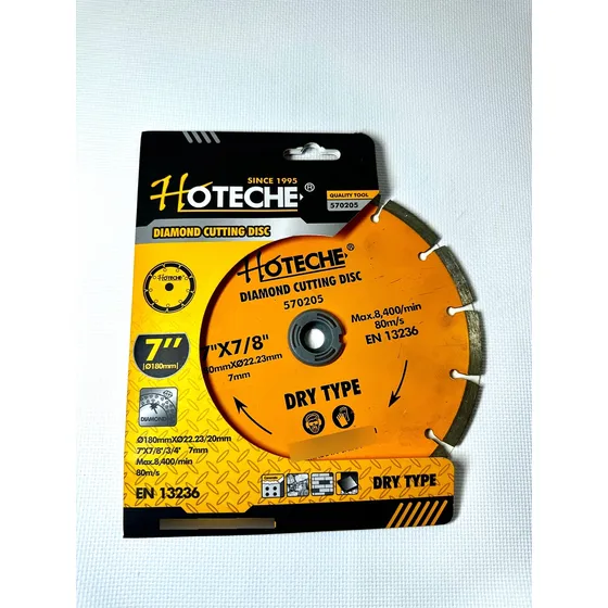 Disco De Corte Diamante Tipo Turbo 7´´ Hoteche