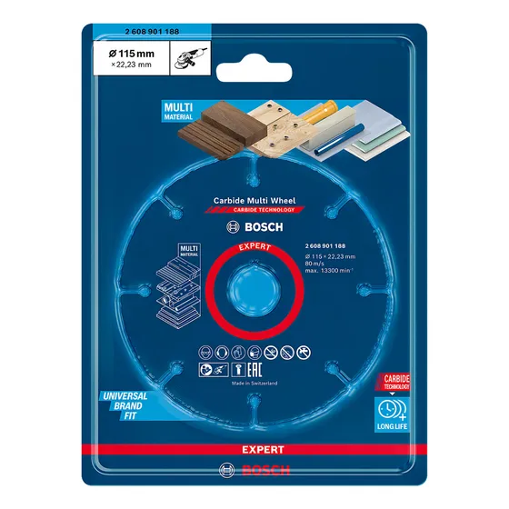 Disco Amoladora Para Corte Madera Y Plástico Bosch 115 Mm
