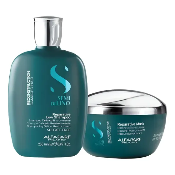 Shampoo Y Mascara Alfaparf Semi Di Lino Reconstructor | Cuotas sin interés