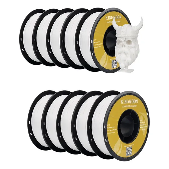 10kg Kingroon Petg Filamento Para Impresora 3d 1.75mm Petg Color Blanco