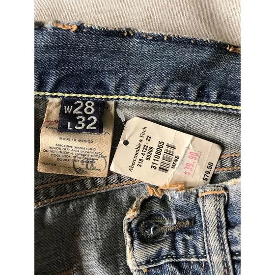 Jean Nuevo Original Abercrombie And Fitch Talla 28x32 Hombre