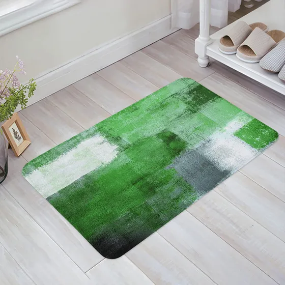 Alfombrilla Puerta Tacto Suave Pintura Al Oleo Abstracta