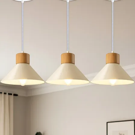 Kit 3 Luminária Pendente De Teto Moderna Para Sala Cozinha Escritório - Cor Branco - Bivolt Lustre Moderno 127/220v