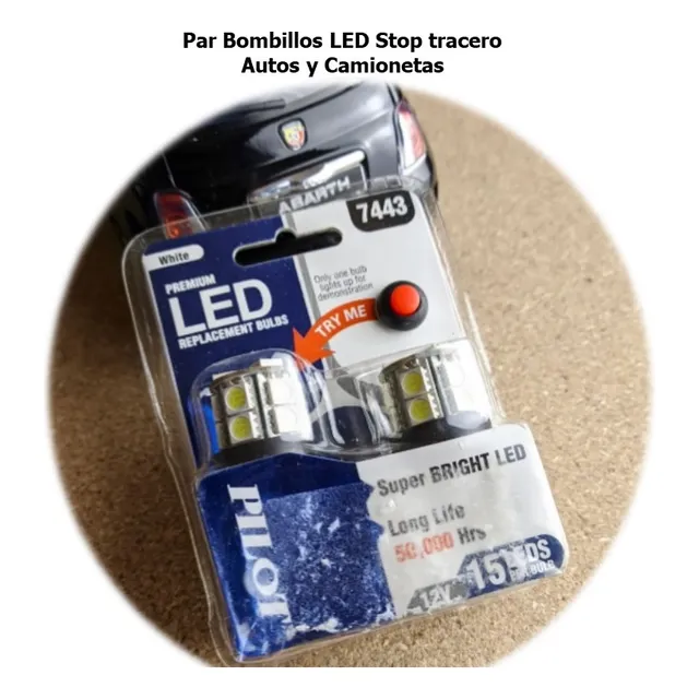 Bombillos Led Blancas El Par Pilot  7443 Autos Y Camionetas