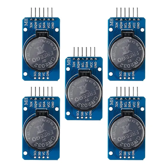 Tecneu 5 Piezas De Modulo Reloj De Tiempo Real Ds3231 Rtc Con Pilas