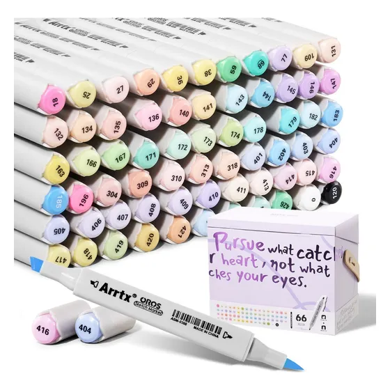 Arrtx® 66 Colores Plumones Marcadores De Alcohol Marcadores