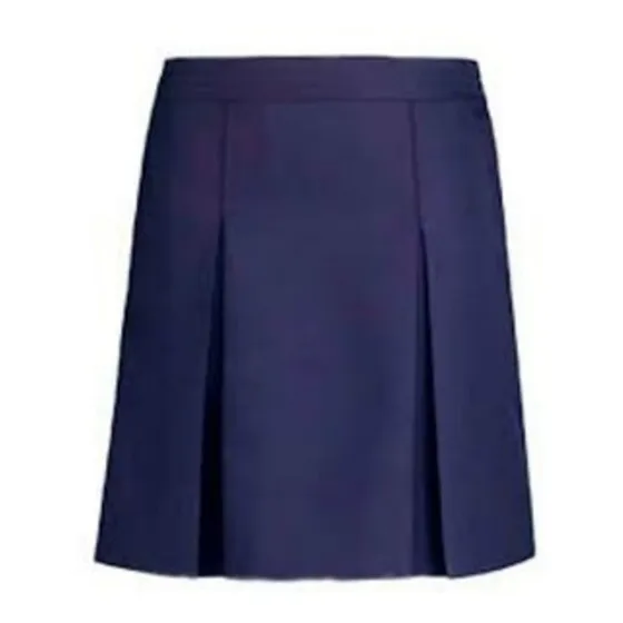 Falda Short Escolar Niña Azul Marino Gabardina 4 Tachones.