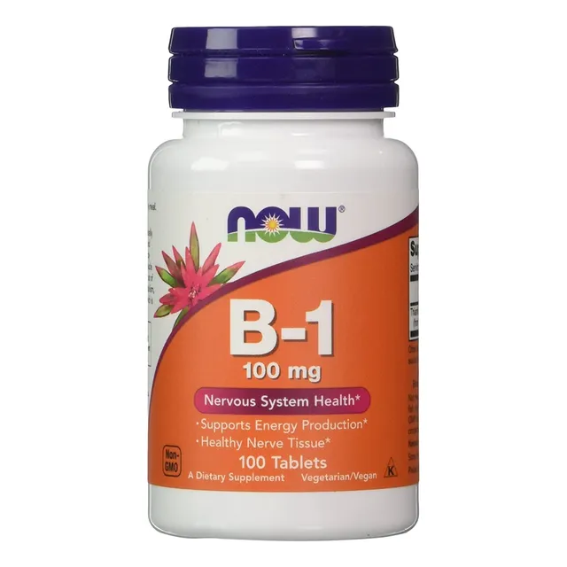 Vitamina B1  100 Mg / 100 Tabletas / Producción De Energía.