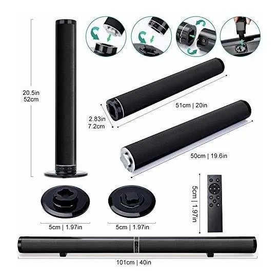 Bar For Tv Pon 50w 40inch Bluetooth 4.2 Speakers Surround