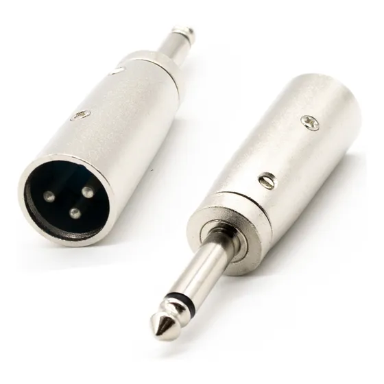 2 Adaptadores Plug Macho 6.5 Mono A Canon Macho
