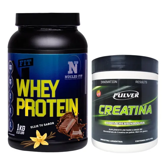Creatina 300 Grs + Whey Protein 1 Kg Nucleo Fit Proteína
