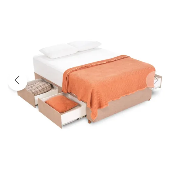 Base De Cama 2 Plazas Con 4 Cajones. Baúl, Sommier.