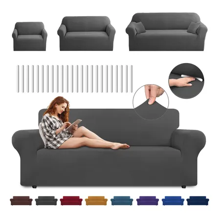 Protector Cubre Sala Funda Fit Ajustable Elástico 3 Piezas