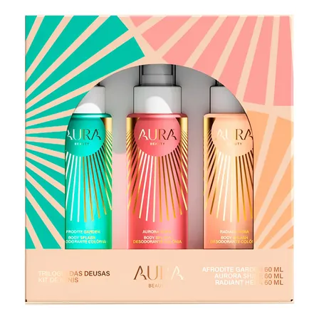 Body splash Aura Trilogia Das Deusas Kit 60ml