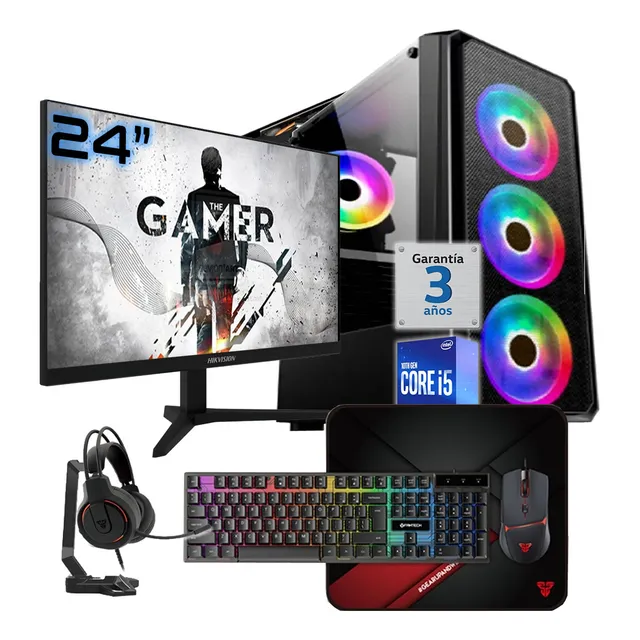 Pc Gamer Intel Core I5 10400f 16g 1t Rx560 Monitor 24 Wifi
