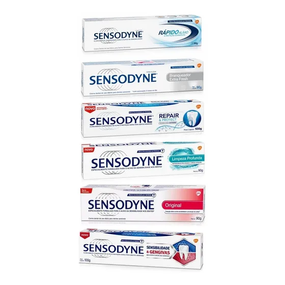 Sensodyne Atacado 6 Unidades ( 1 De Cada ) Frete Grátis