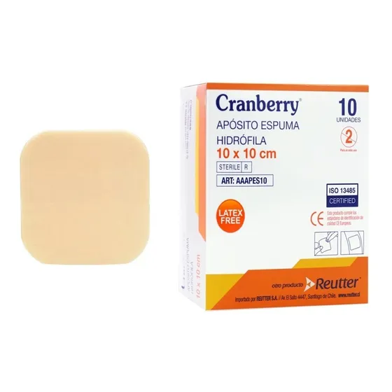Apósito Espuma Hidrófila 10 X 10 Cranberry C/10 Unidades