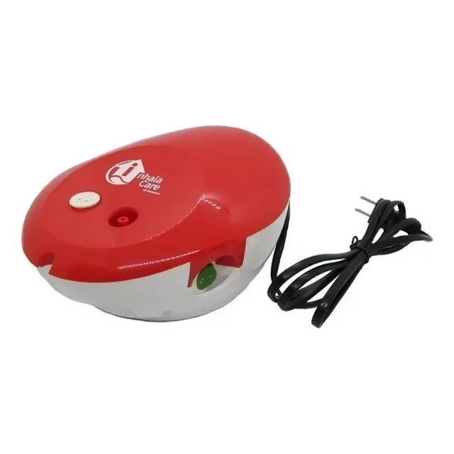 Nebulizador Neby Inhalacare Silencioso Con Mascarillas Rojo