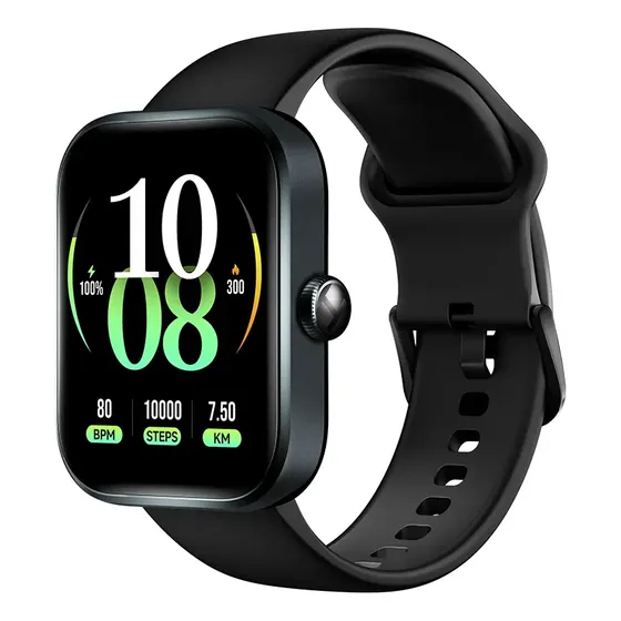 Haylou Watch 4 Black — Smartwatch com GPS, tela HD de 1,93", chamadas Bluetooth, monitoramento de saúde, IP68, à prova d'água, Ls25