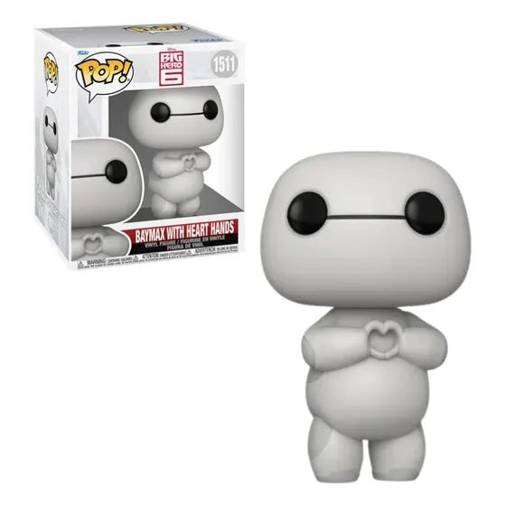 Funko Pop Baymax com mãos em forma de coração 1511 - Big Hero 6 - Disney