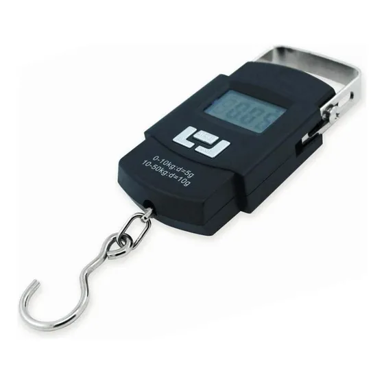 Bascula Digital Colgante 50kgx10g Gancho Fácil De Llevar Oz