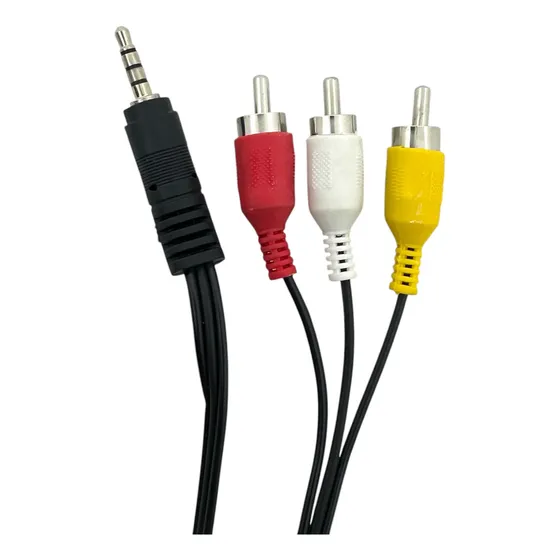 10 Cabo Audio Video P2 P3 X 3 Rca Atacado