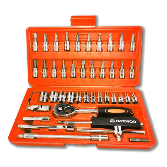 Kit Set De Herramientas Tubo Daewoo Dahts046-d 46 Piezas Color Naranja