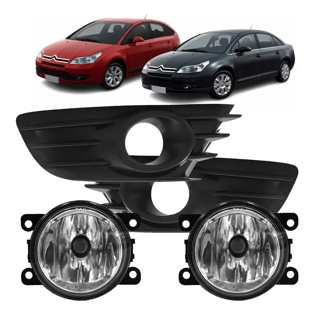 Par Farol De Milha E Par Moldura C4 Hatch C4 Pallas C4 Vtr