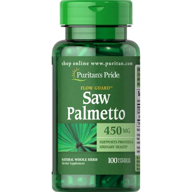 Puritans Pride Saw Palmetto 450mg Fertilidad 100cap Ptr Sabor Sin Sabor