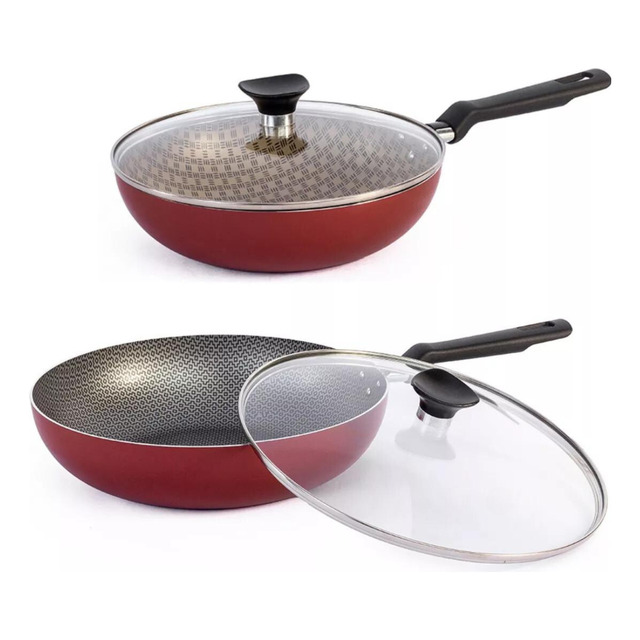 Kit Frigideira Funda 24cm + 28cm Com Tampa - Tramontina Kit Frigideira Funda 24cm + 28cm Com Tampa - Tramontina
