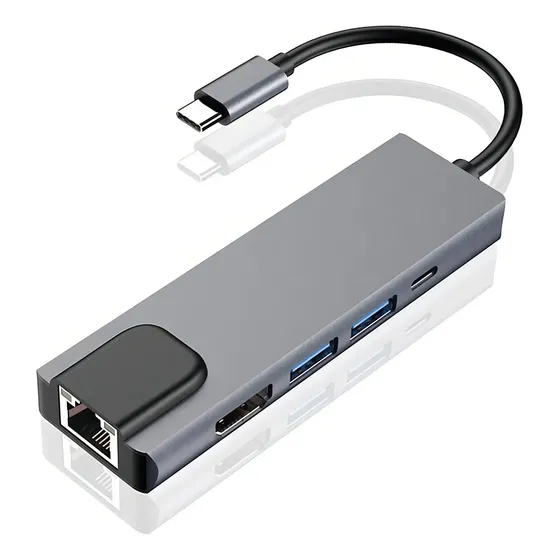 Adaptador USB Tipo C a Micro-USB Marca Still New Home 5 en 1 Ethernet LAN | Cuotas sin interés