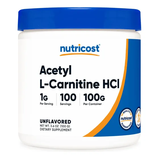 Suplemento Nutricost Acetil L-carnitina Hci (alcar) 100 G