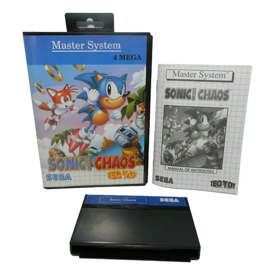 Sonic Chaos Original C/ Caixa E Manual P/ Master System