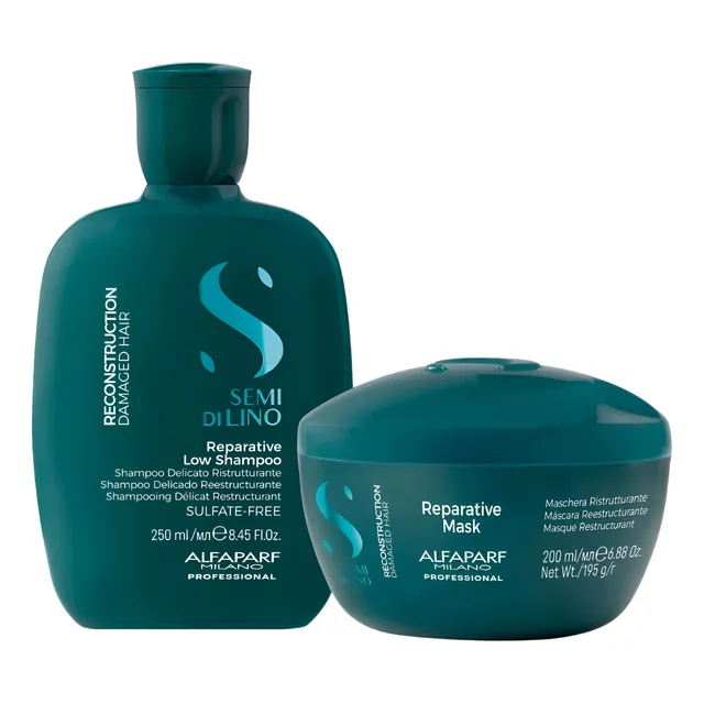 Alfaparf Semi Di Lino Reparative Shampoo 250ml + Mask 200ml