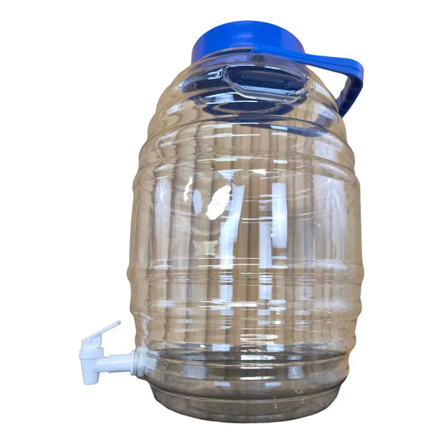 Vitrolero Dispensador Barril 20 L Con Llave Tapa Agarradera Color Azul