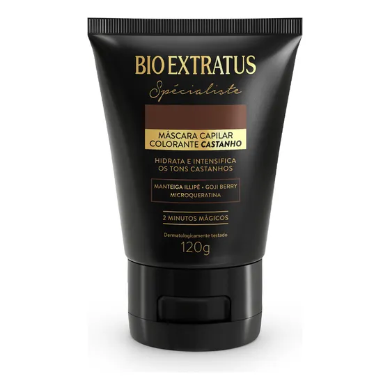 Máscara Colorante Castanho Bio Extratus 2 Min. Mágicos 120g