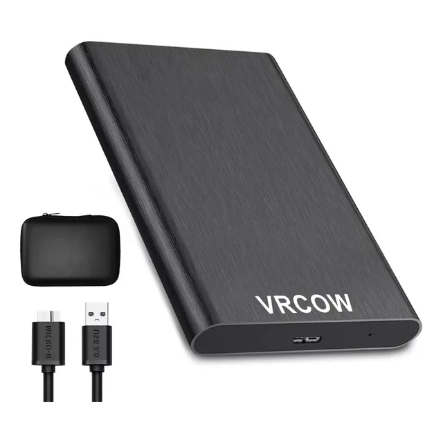 Externo Disco Duro Ssd 2tb Vrcow 2000gb Sólido Mini Portátil Usb3.0 Delgado Compatible Con Pc Portátil Y Mac