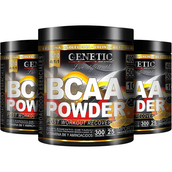 75 Serv Crecimiento Muscular Aminoácidos Bcaa Powder Genetic