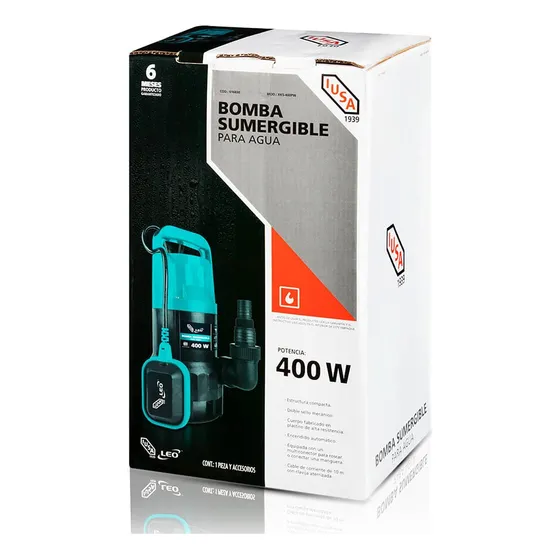 Bomba Eléctrica Sumergible Casa Y Jardín 1 Hp Color Azul