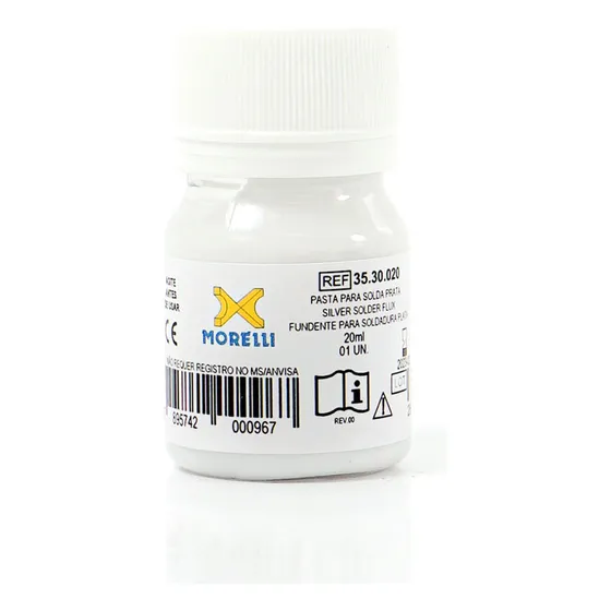 Fluxo Para Solda Prata Pasta 20ml - Morelli