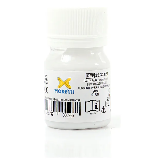 Fluxo Para Solda Prata Pasta 20ml - Morelli