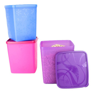 Set De 3 Toppers Contenedores De Colores Con Tapa 2 Litros Set De 3 Toppers Contenedores De Colores Con Tapa 2 Litros