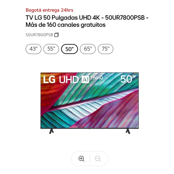 Tv LG 50 Pulgadas Uhd 4k - 50ur7800psb