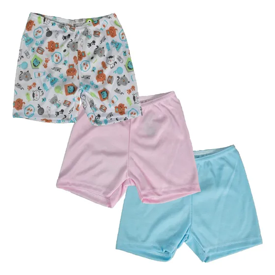 Bermudas Pantalonetas Short Niña Bebe X3 Unidades