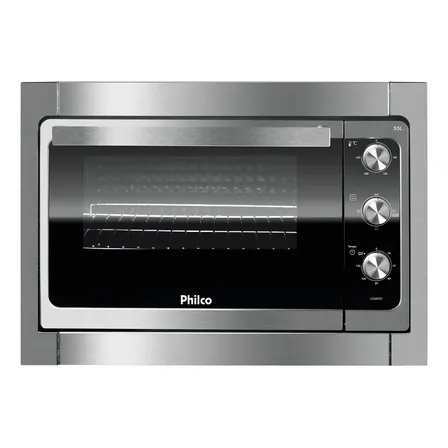 Forno Elétrico De Embutir Pfe55e 55 Litros 1600w Philco 110v Cinza-escuro