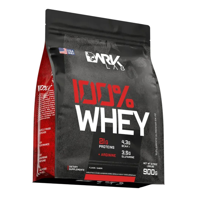 Whey Protein Concentrado 100% 900g Refil Dark Lab Sabor Coco