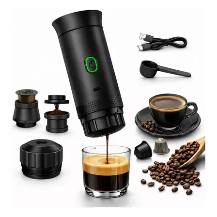 Cafeteira Maquina De Café Portátil Expresso 3 Em 1 Cor Preto